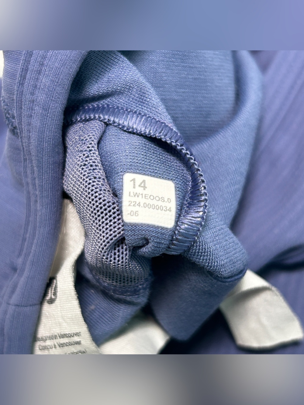 Lululemon Wunder Train Scoop-Neck Ribbed Tank Top -- Oasis Blue (size 14) - Picture 5 of 6
